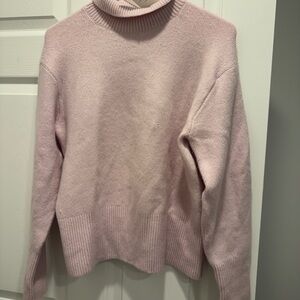 Vince Pink 100% Cashmere Turtleneck Sweater